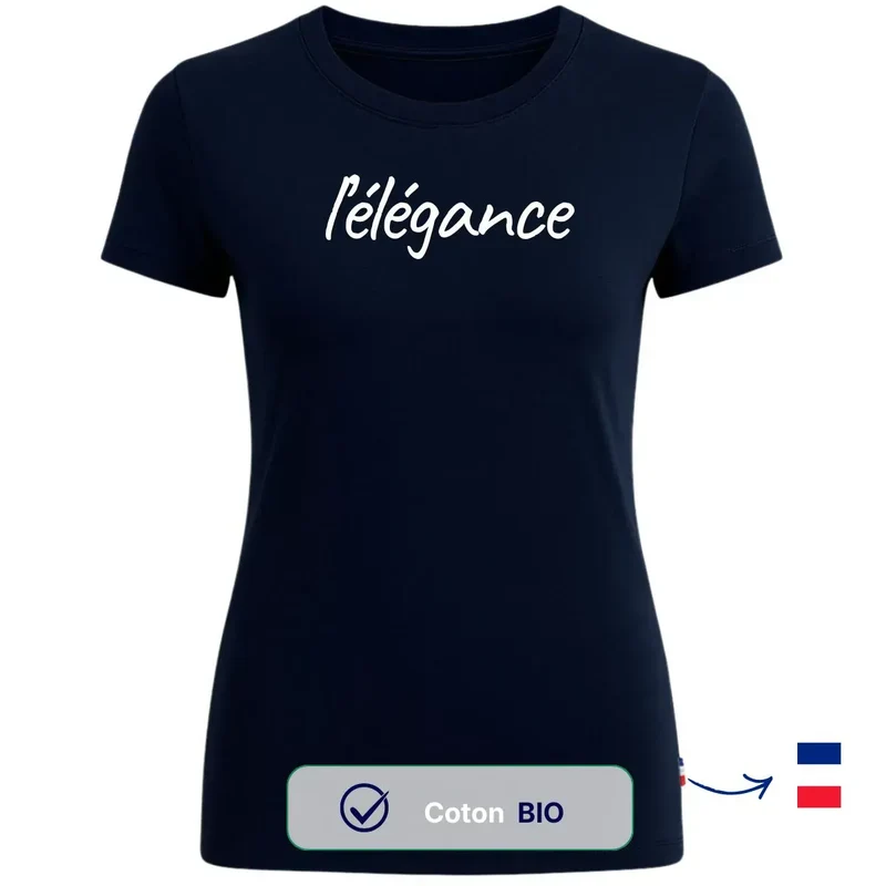T-shirt femme bleu | L'ELEGANCE