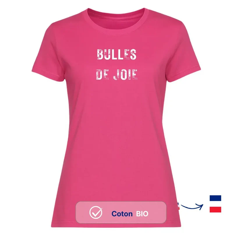 T-shirt femme rose | BULLES DE JOIE