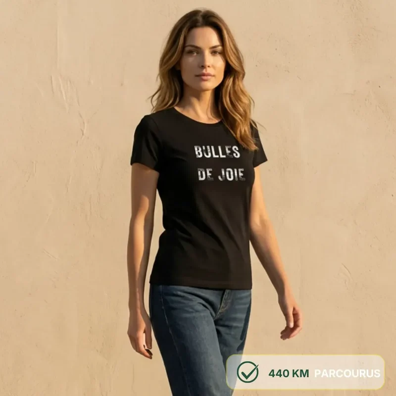 T-shirt femme noir | BULLES DE JOIE