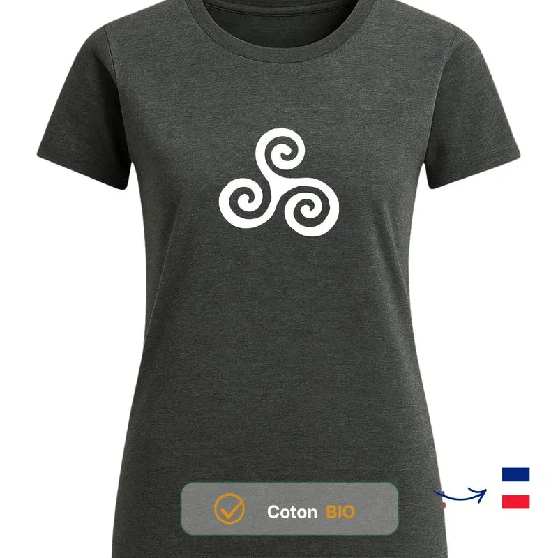 T-shirt femme gris chiné | TRIA