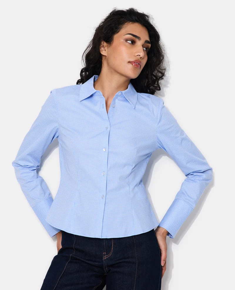 Chemise cintrée à carreaux