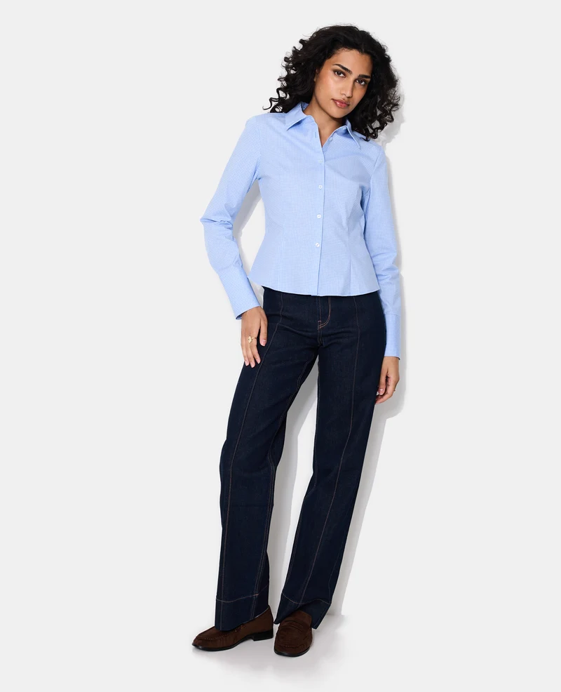 Chemise cintrée à carreaux