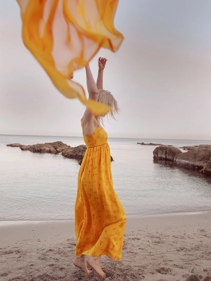Robe longue taille empire Allumer le Feu