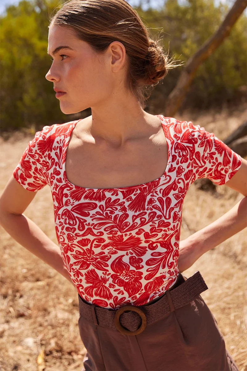 T-shirt Paresseuse en coton Havana