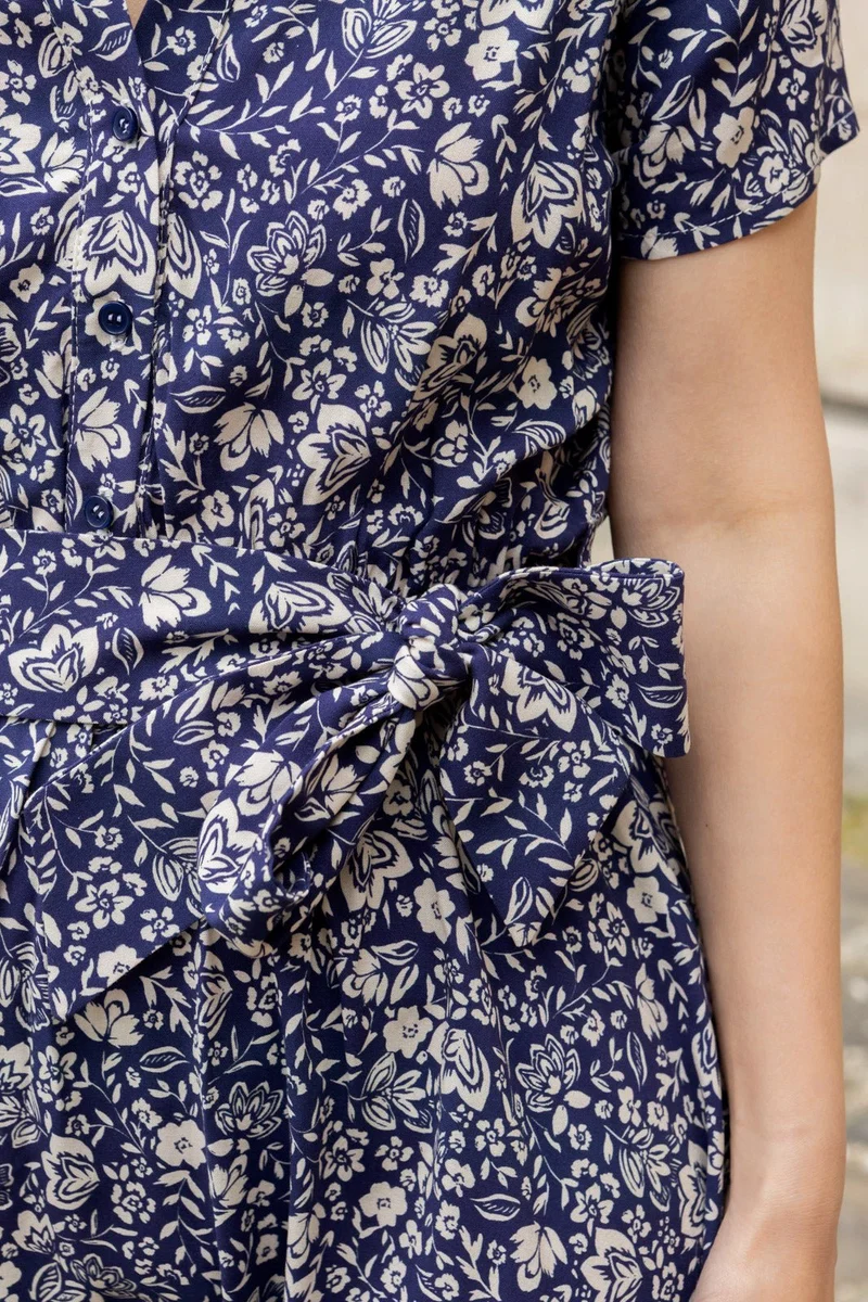 Robe Diane - fleuri bleu