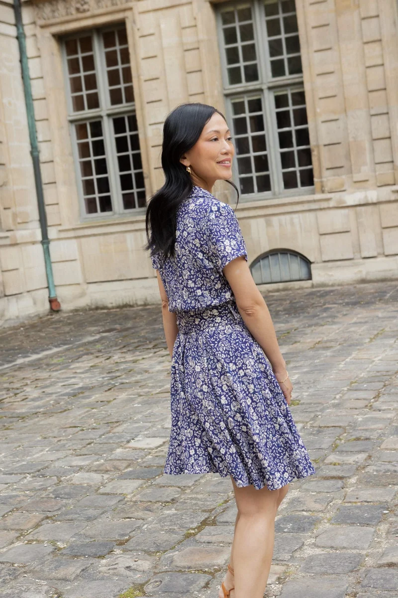 Robe Diane - fleuri bleu