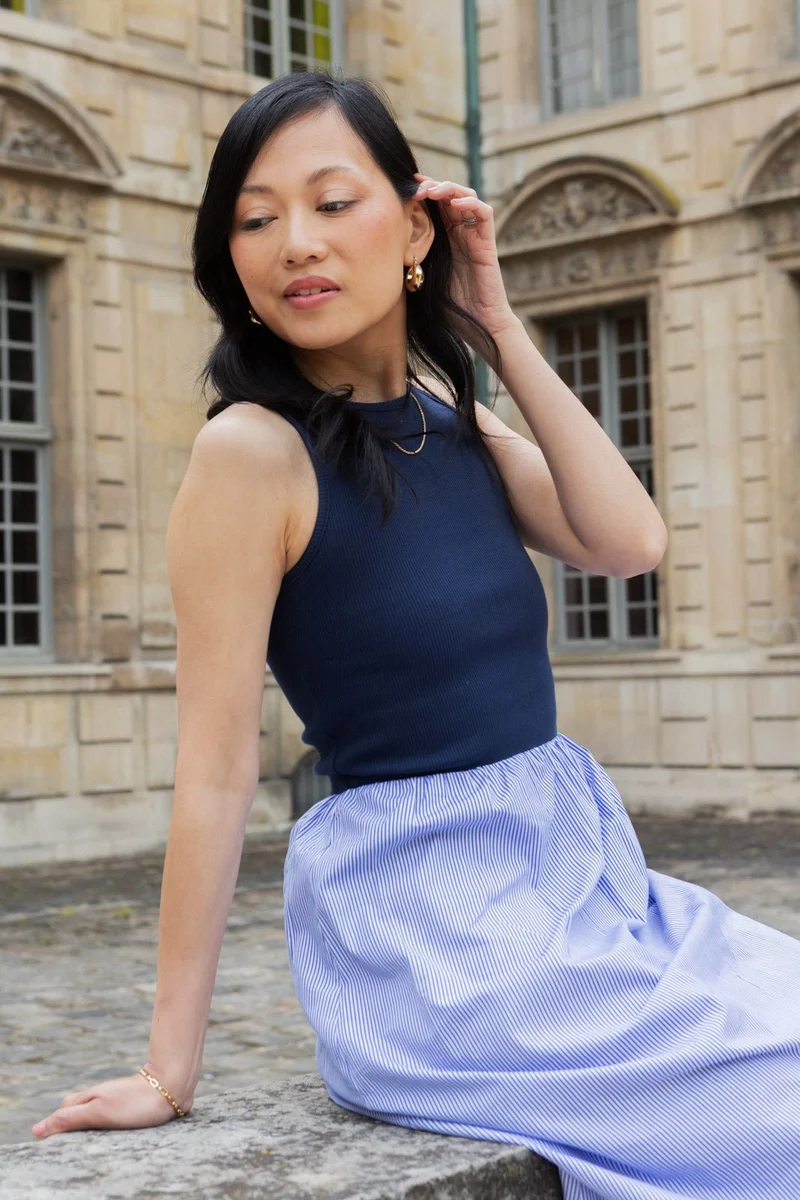 Robe Aimée - rayé bleu