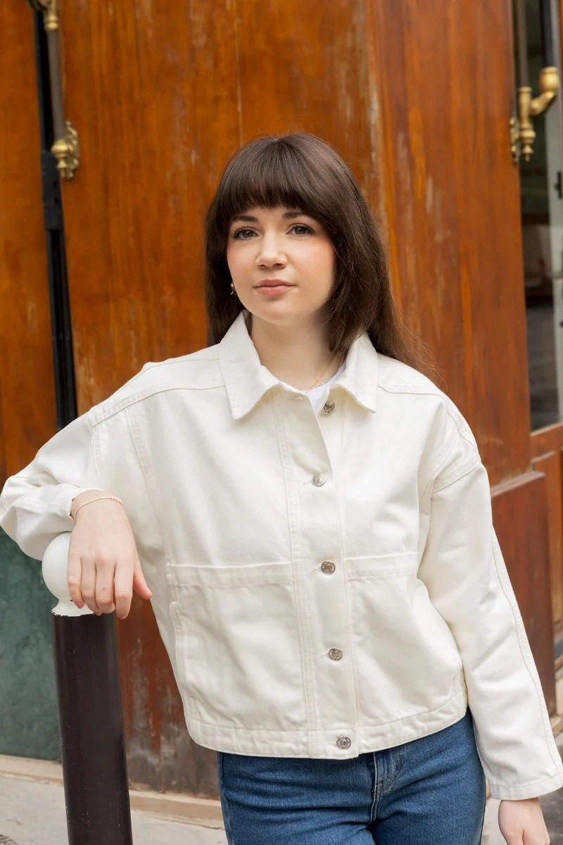 Veste denim Melissa - écru