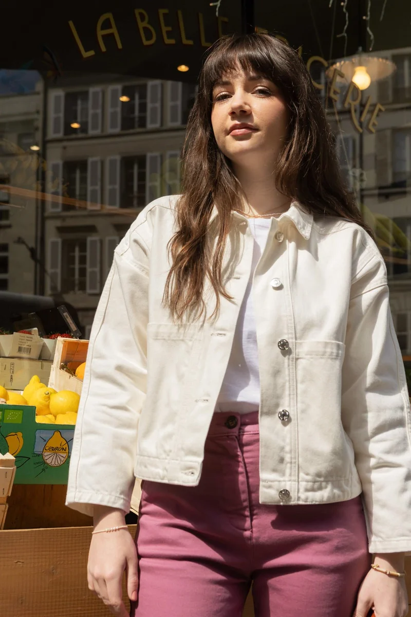 Veste denim Melissa - écru