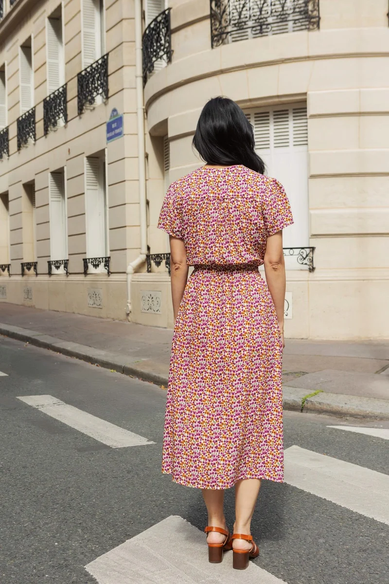 Robe Giada - fleuri violet