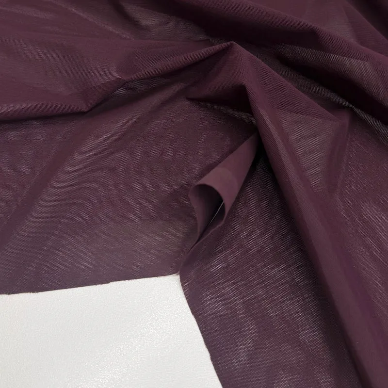 Tissu Résille, Maille - Aubergine, Rioma