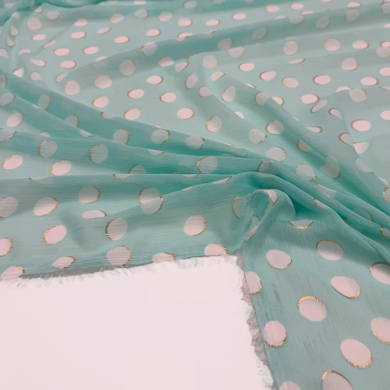 Tissu Mousseline Crinkle - Azzura