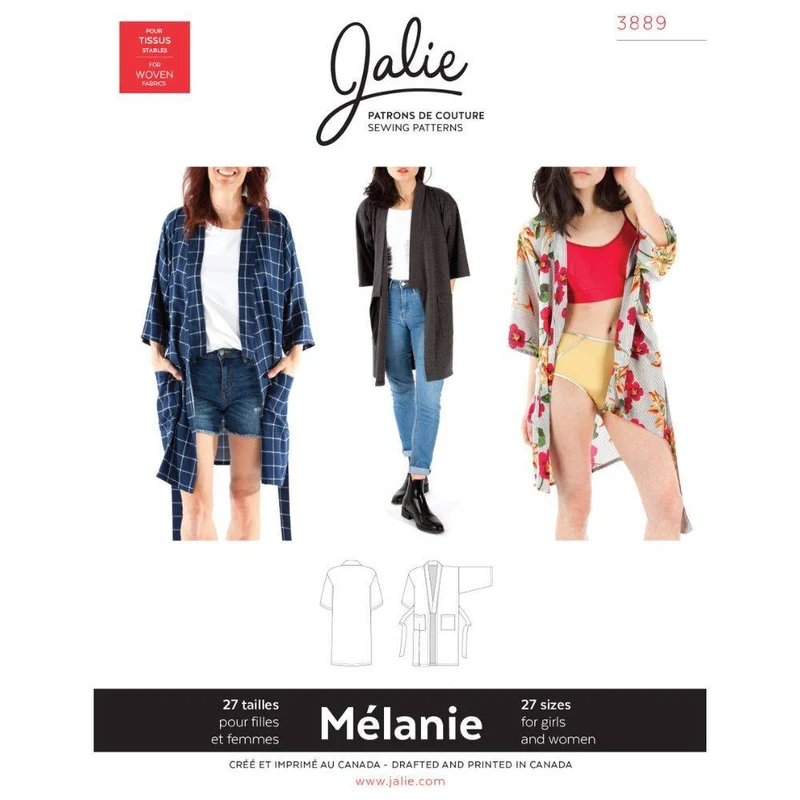 PATRON DE COUTURE PDF | Robe Mélanie 3889 | Jalie | BILINGUE (EN / FR)