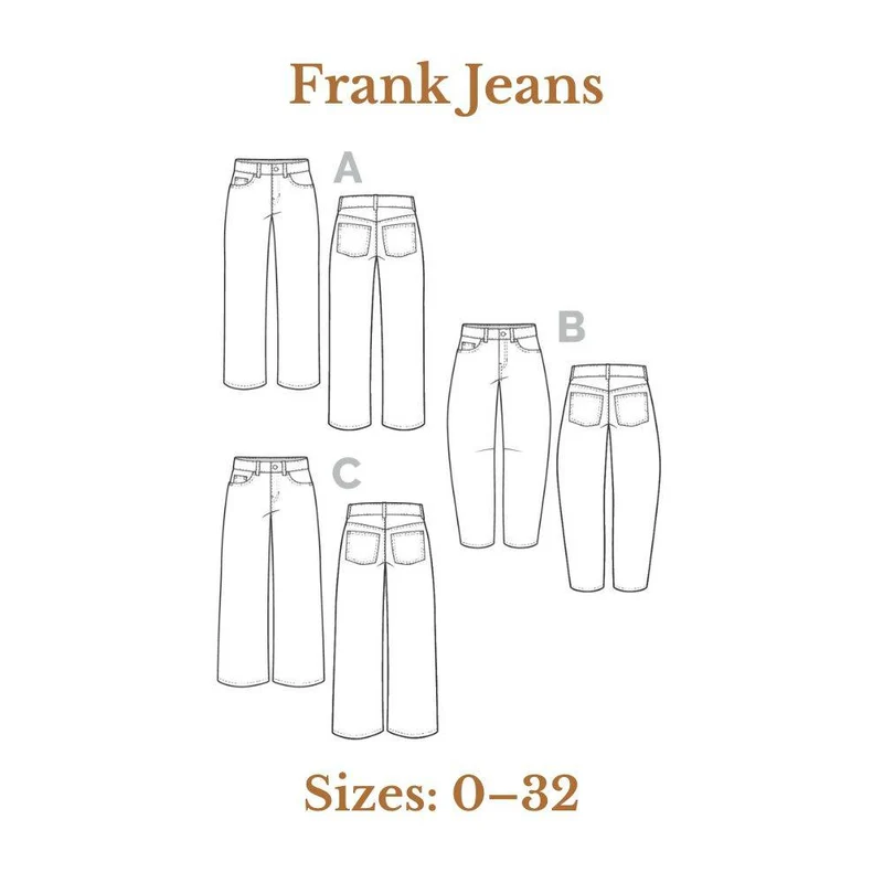 PATRON DE COUTURE PDF | Jeans Frank | Closet Core | BILINGUE (EN / FR)