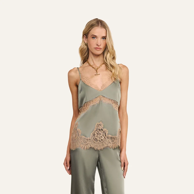 Mitsu Satin Lace Camisole