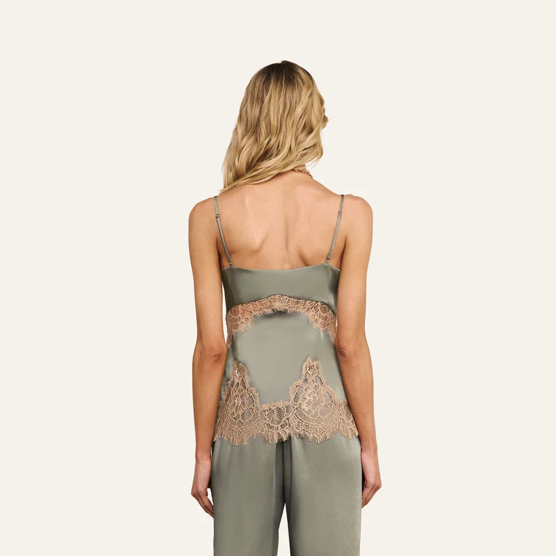 Mitsu Satin Lace Camisole