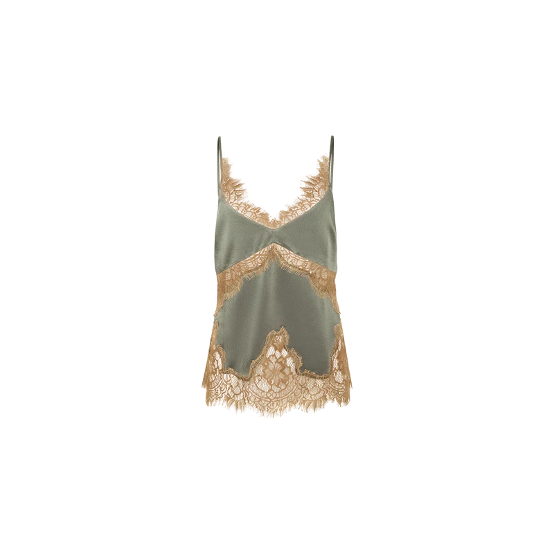 Mitsu Satin Lace Camisole