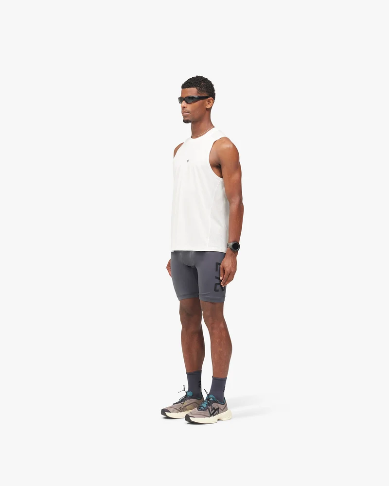 247 Numbers Vest - Flat White