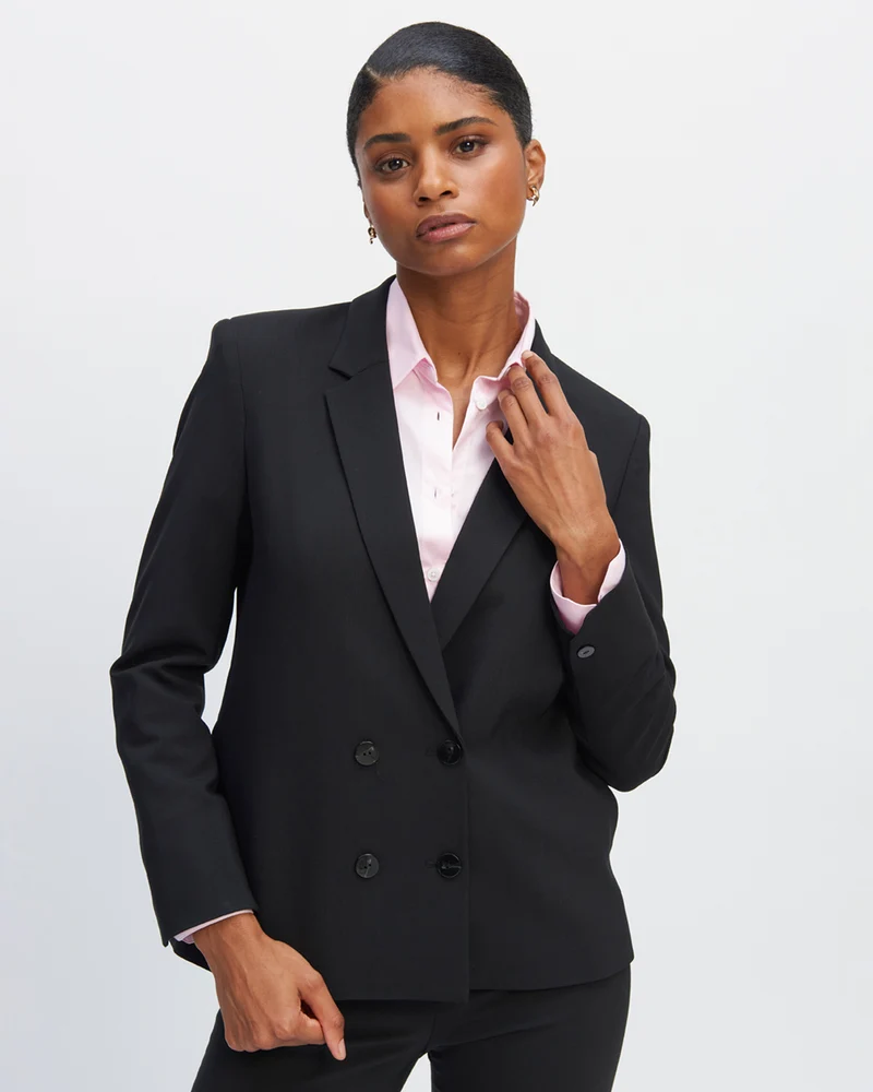 Veste croisée Boston - Noire
