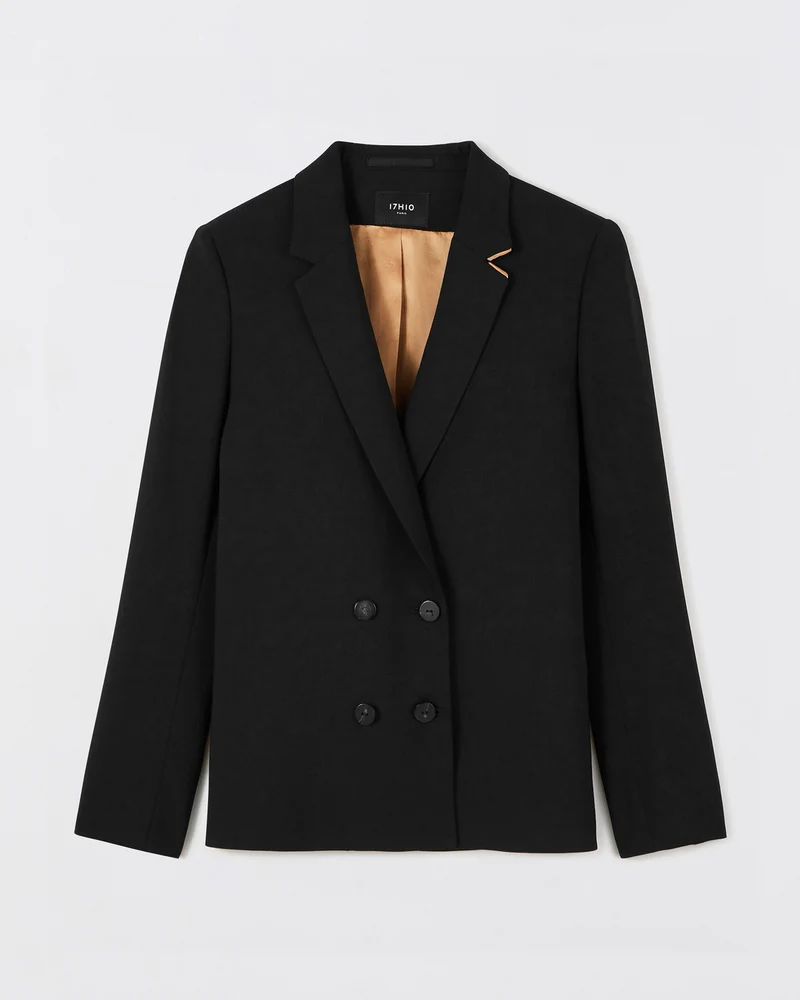 Veste croisée Boston - Noire