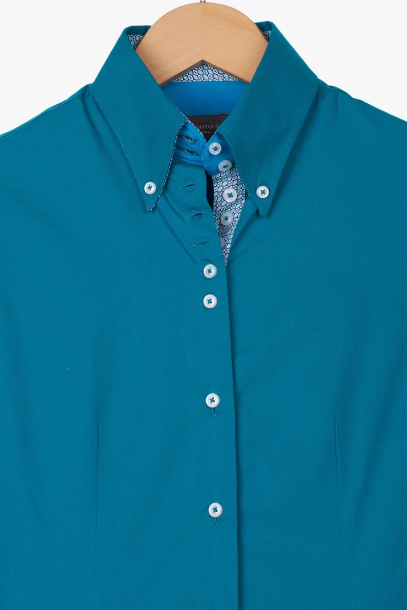 Silvia Iconic Poplin Stretch Women’s Shirt Green