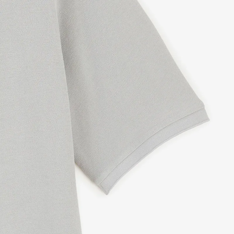 Polo piqué manches courtes coton gris brodé Funky Animals