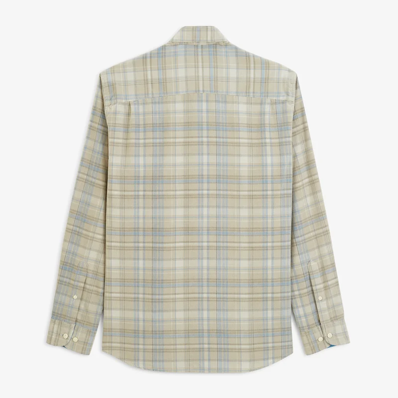 Chemise manches longues 100% coton velours côtelé gris