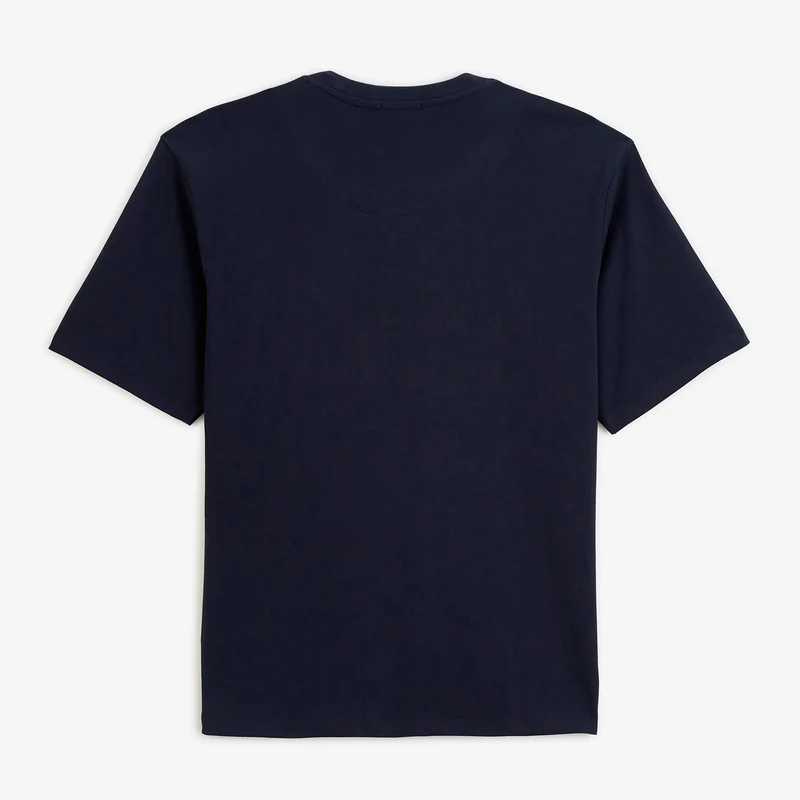 T-shirt manches courtes coton bleu marine foncé badge brodé Funky Animals Thor
