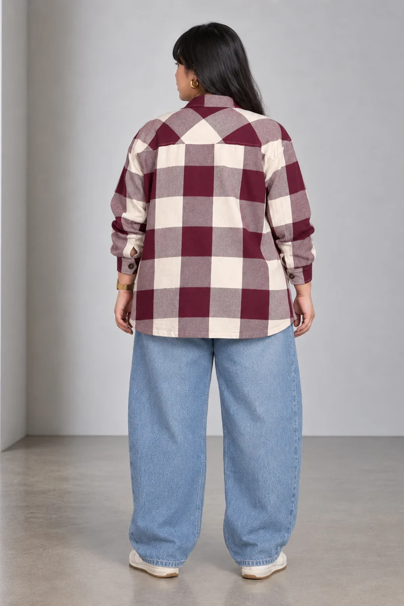 Toren|Cotton Shacket With Patch Pockets