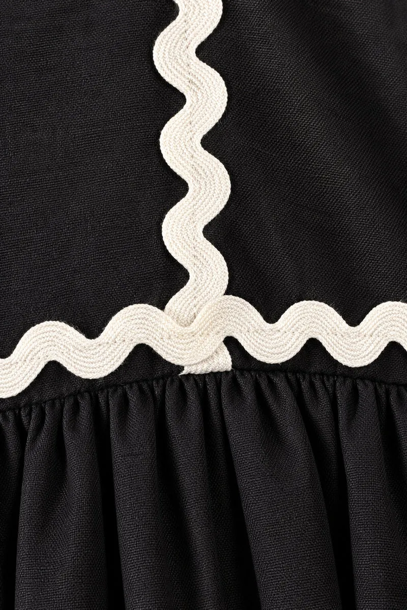 Evelis|Cotton Dress With Shoulder Tie Up
