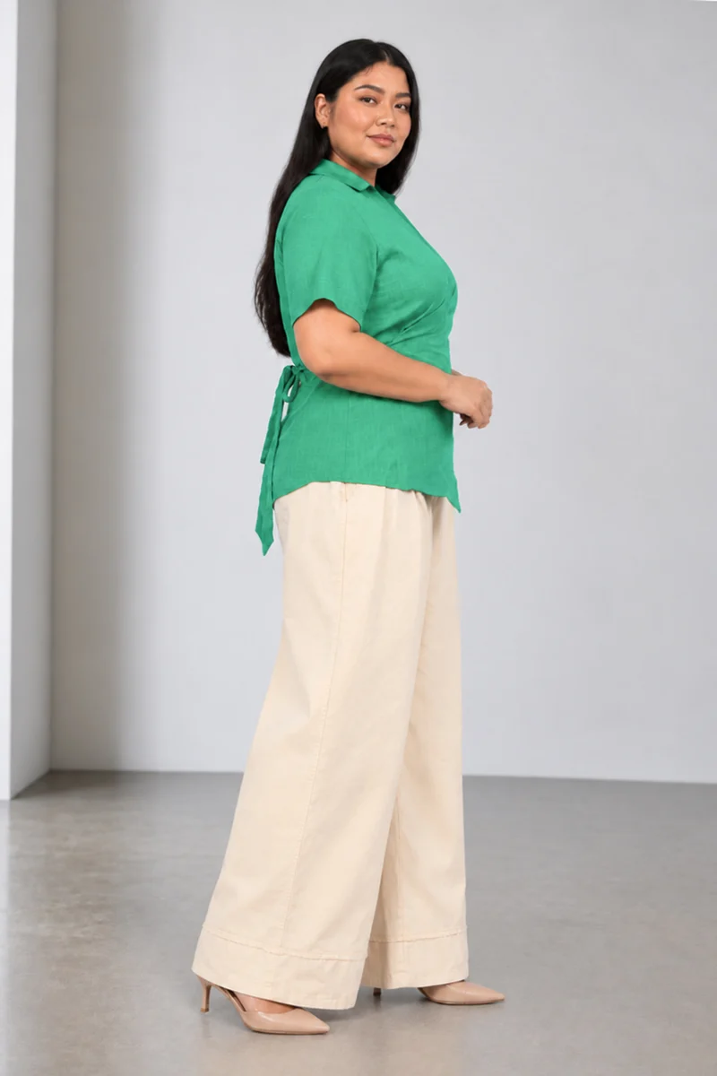 Jala|Cotton Wrap Style Shirt