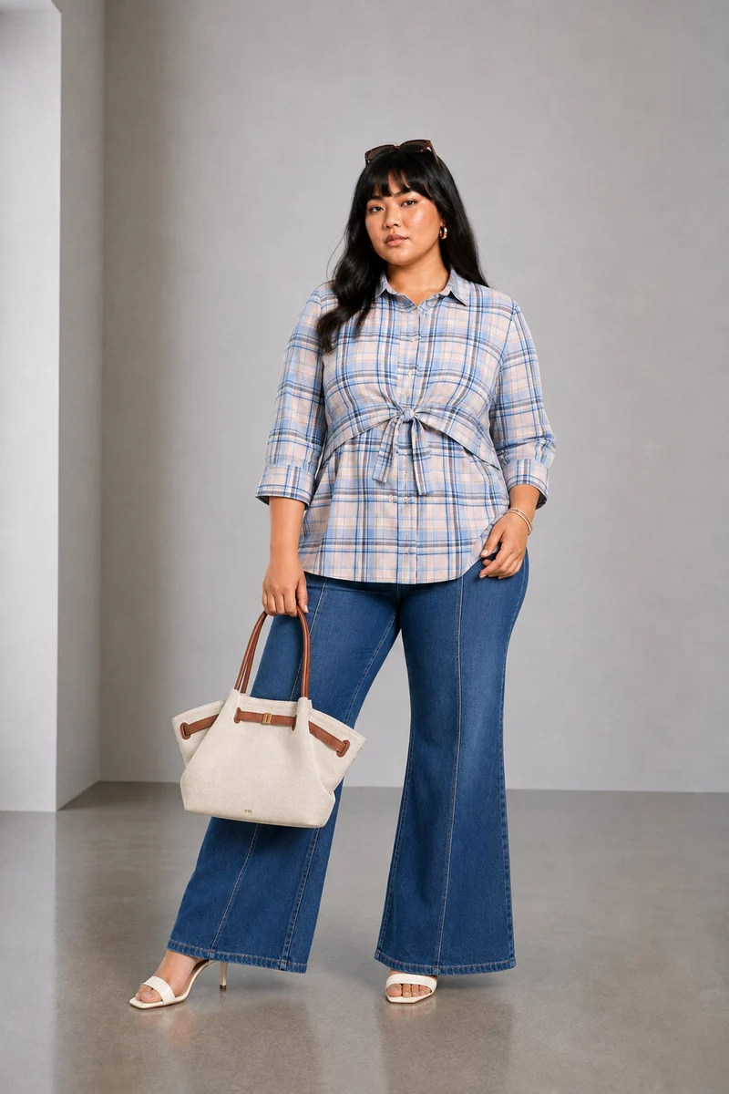 Zubini|Cotton Shirt With Tieup