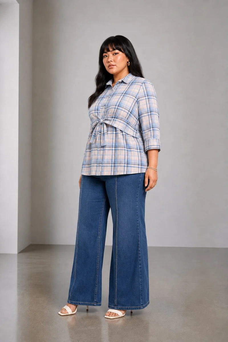 Zubini|Cotton Shirt With Tieup