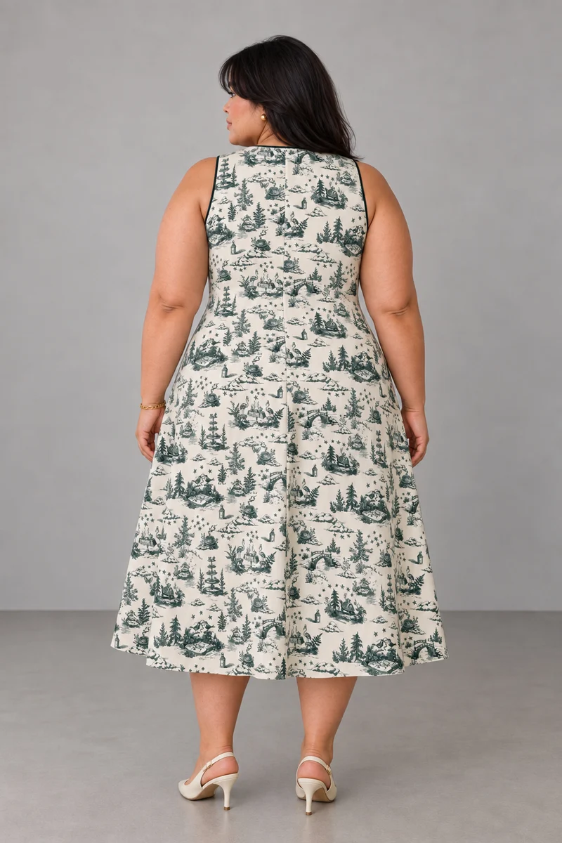 Mavelle|Viscose Aline Midi Dress