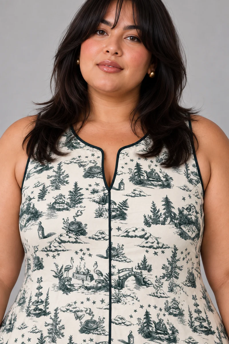 Mavelle|Viscose Aline Midi Dress