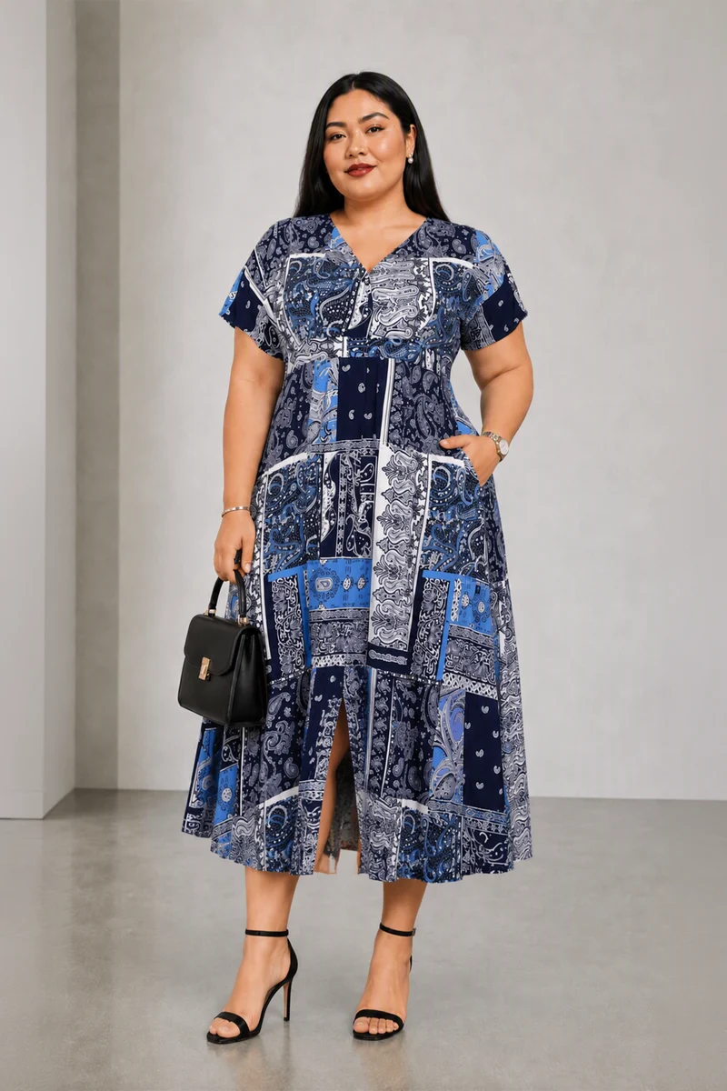 Corma|Viscose Pleated Maxi Dress