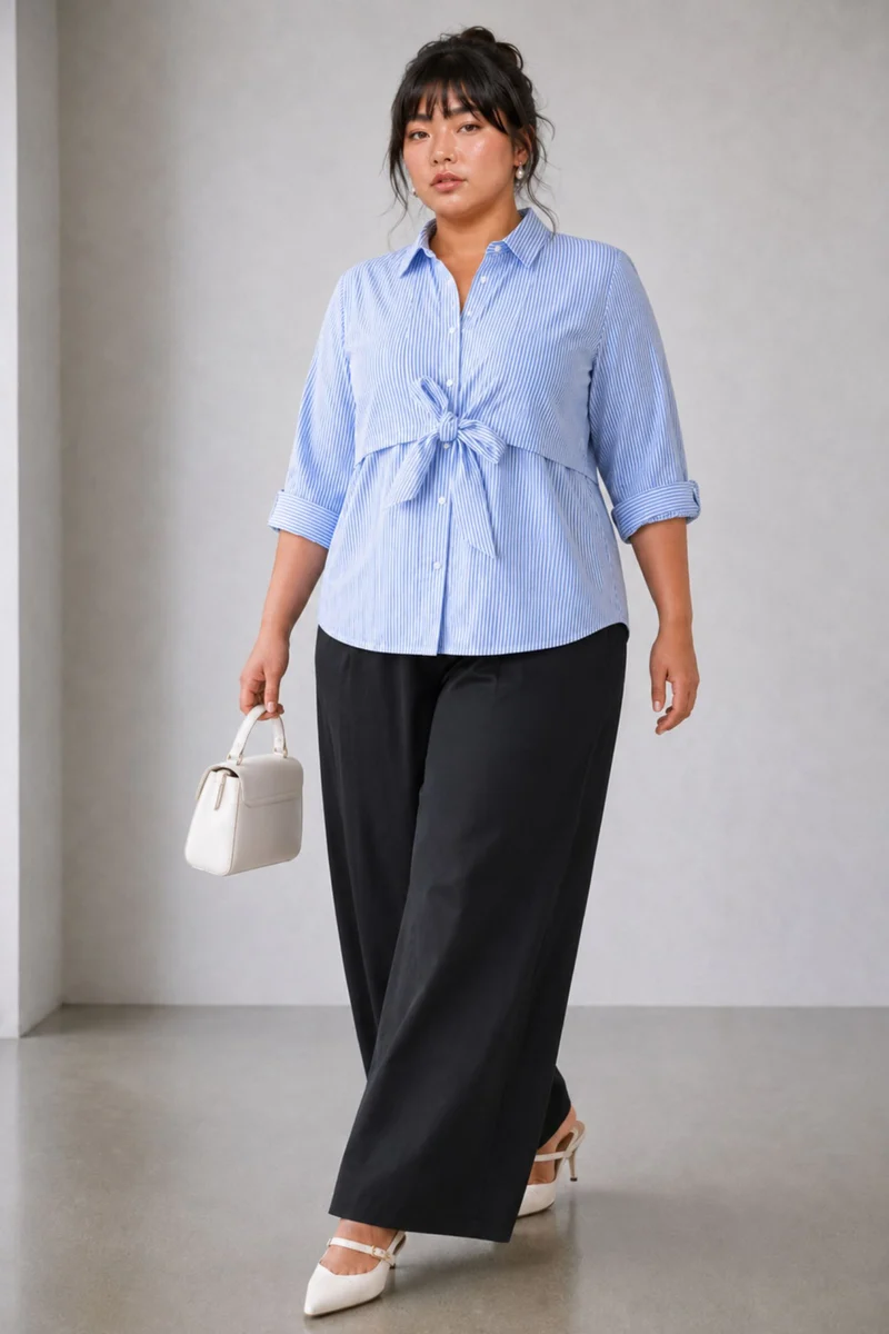 Civora|Cotton Shirt With Tieup