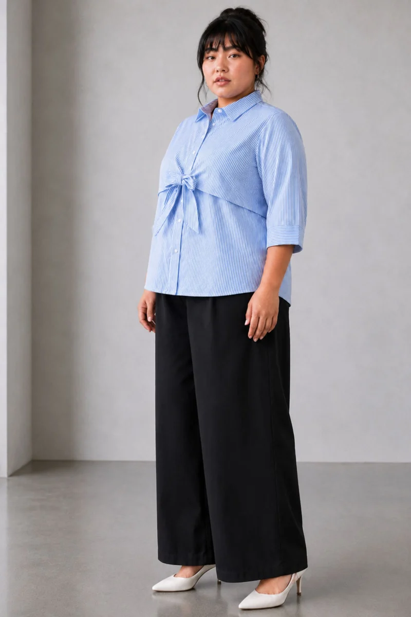 Civora|Cotton Shirt With Tieup