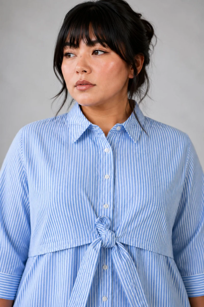 Civora|Cotton Shirt With Tieup