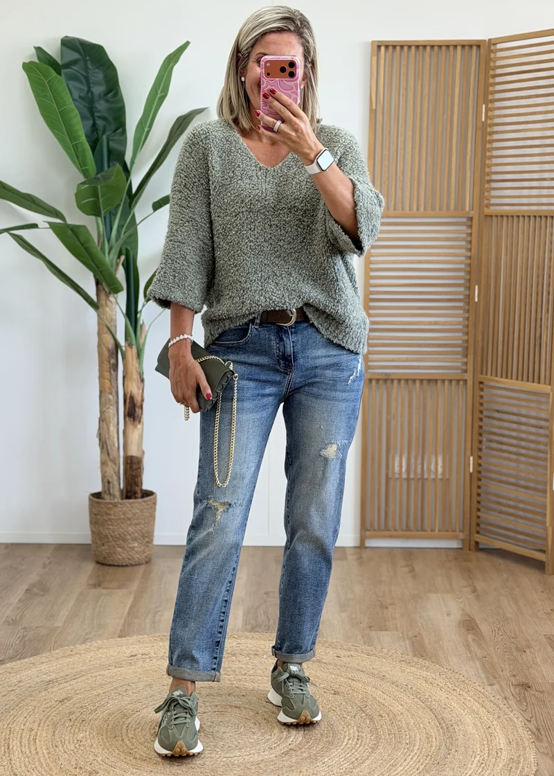 Pull Bouclettes Étoiles Strass