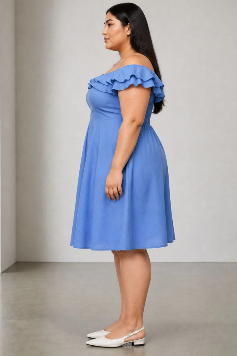 Sorin|Cotton Off Shoulder Mini Dress