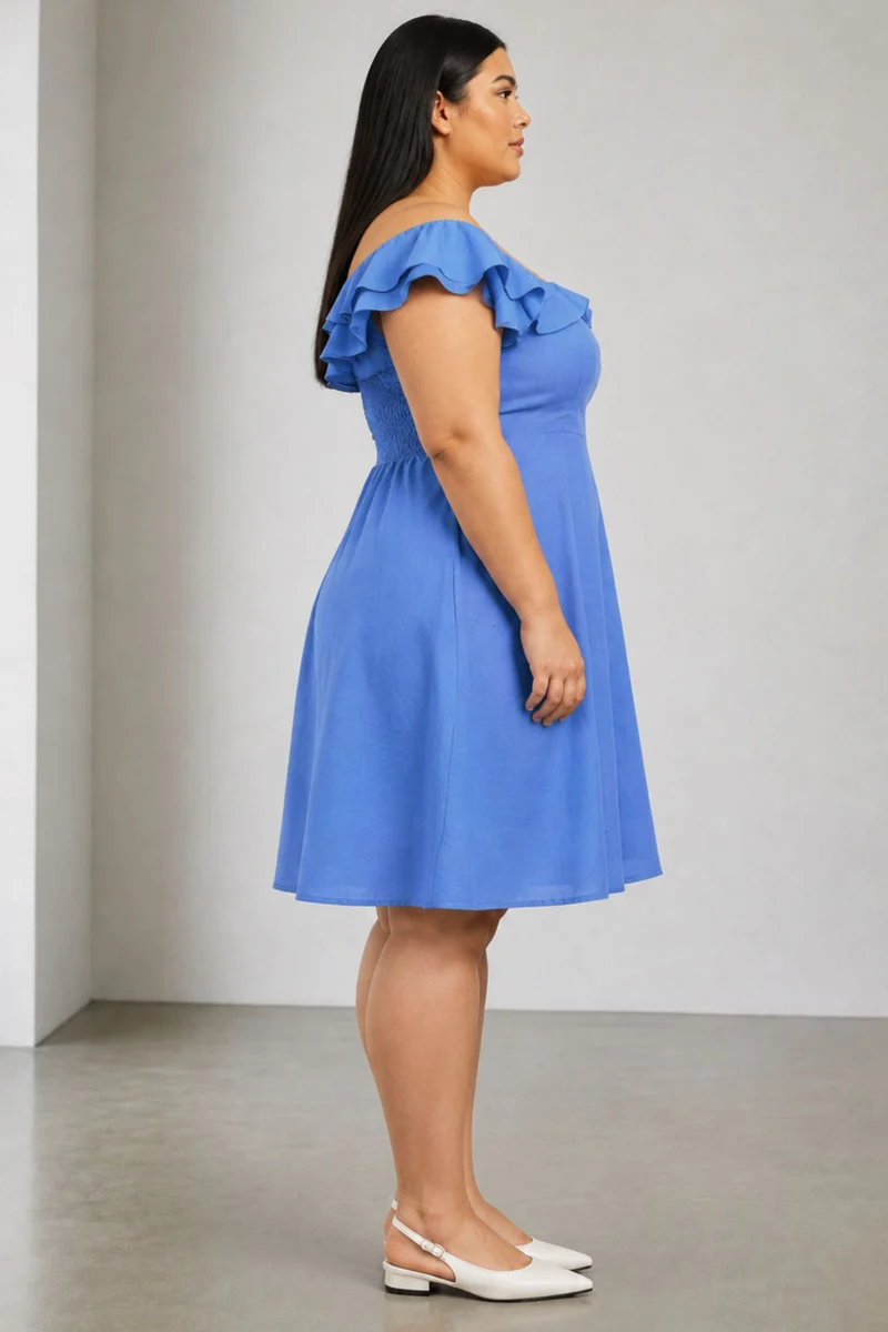 Sorin|Cotton Off Shoulder Mini Dress