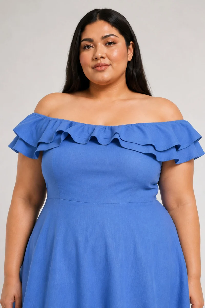 Sorin|Cotton Off Shoulder Mini Dress