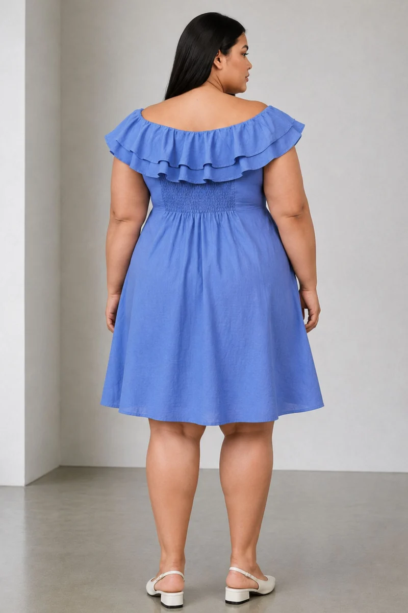 Sorin|Cotton Off Shoulder Mini Dress