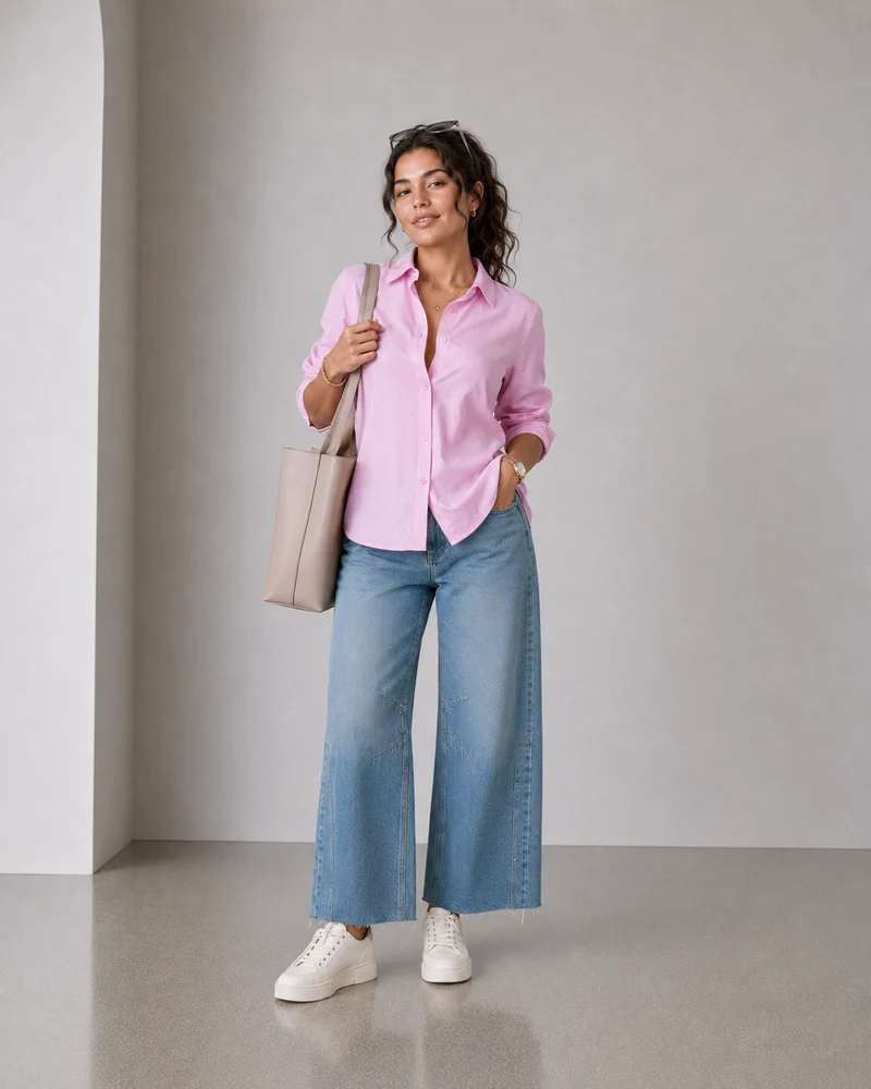 Ravora|Cotton Slub Gathered Back Shirt