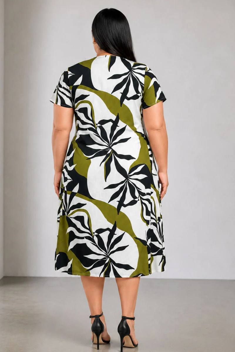 Kiora|Viscose Twist Front Midi Dress