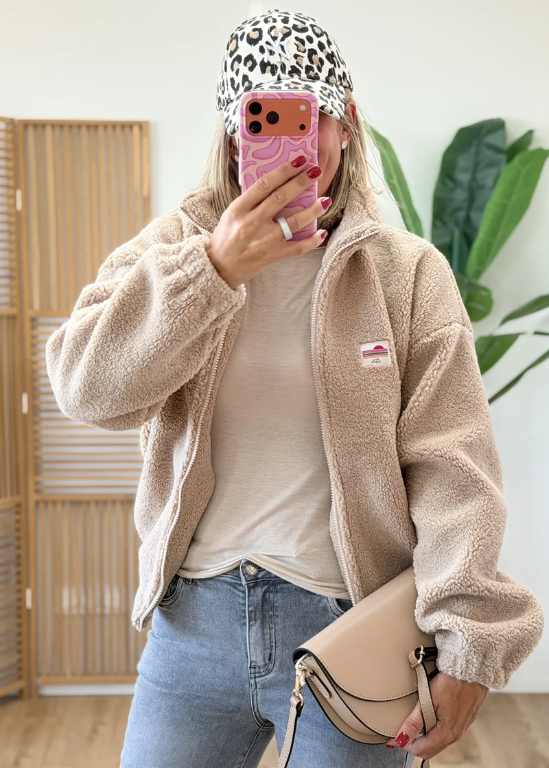 Gilet Veste Polaire Zippé Écussons La Vie Est Belle
