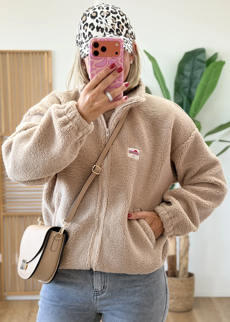 Gilet Veste Polaire Zippé Écussons La Vie Est Belle
