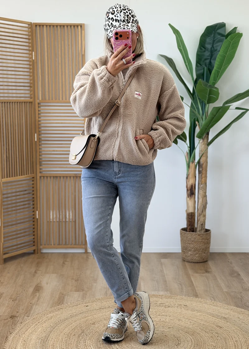 Gilet Veste Polaire Zippé Écussons La Vie Est Belle