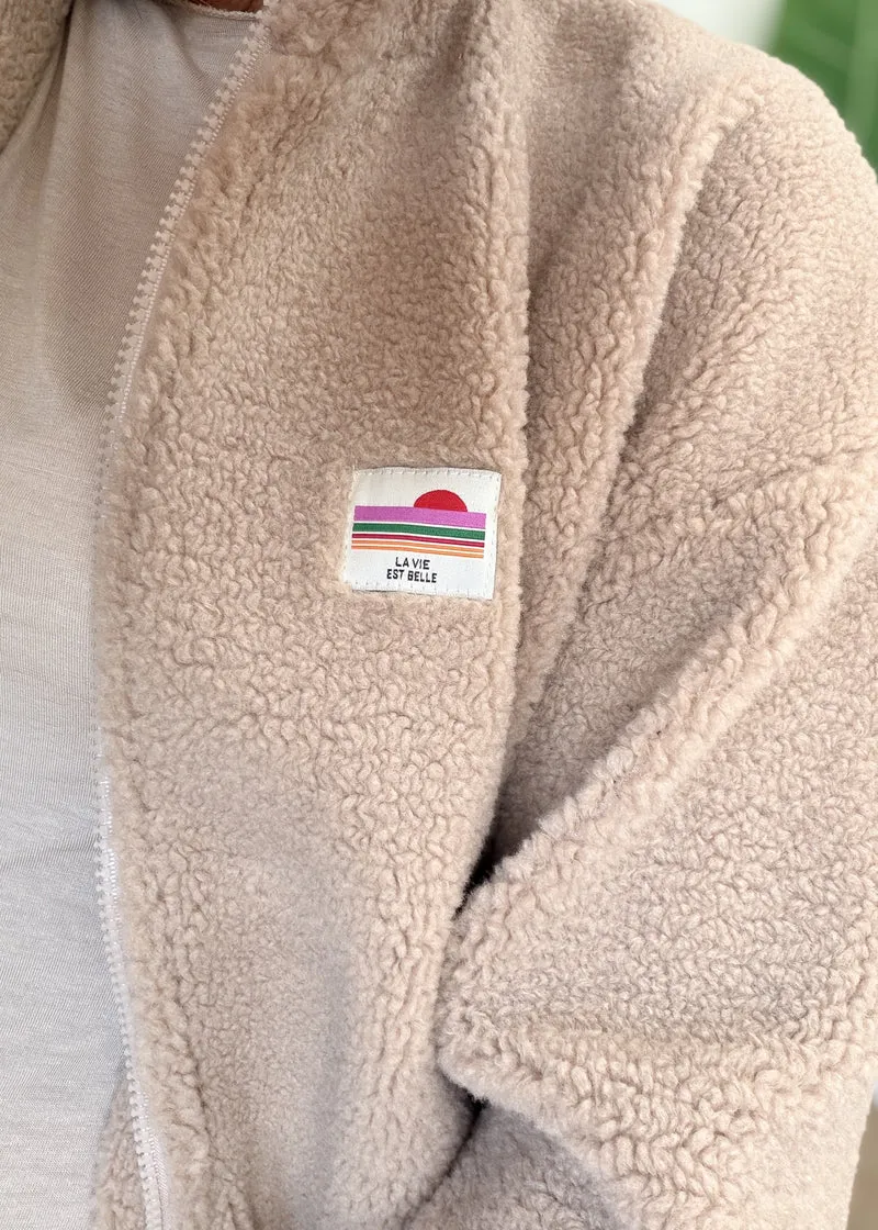 Gilet Veste Polaire Zippé Écussons La Vie Est Belle